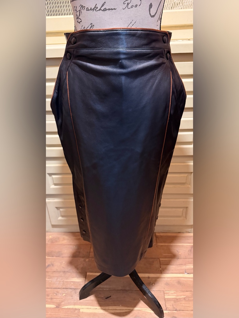 VTG Escada by Margaretha Ley Leather Pencil Skirt